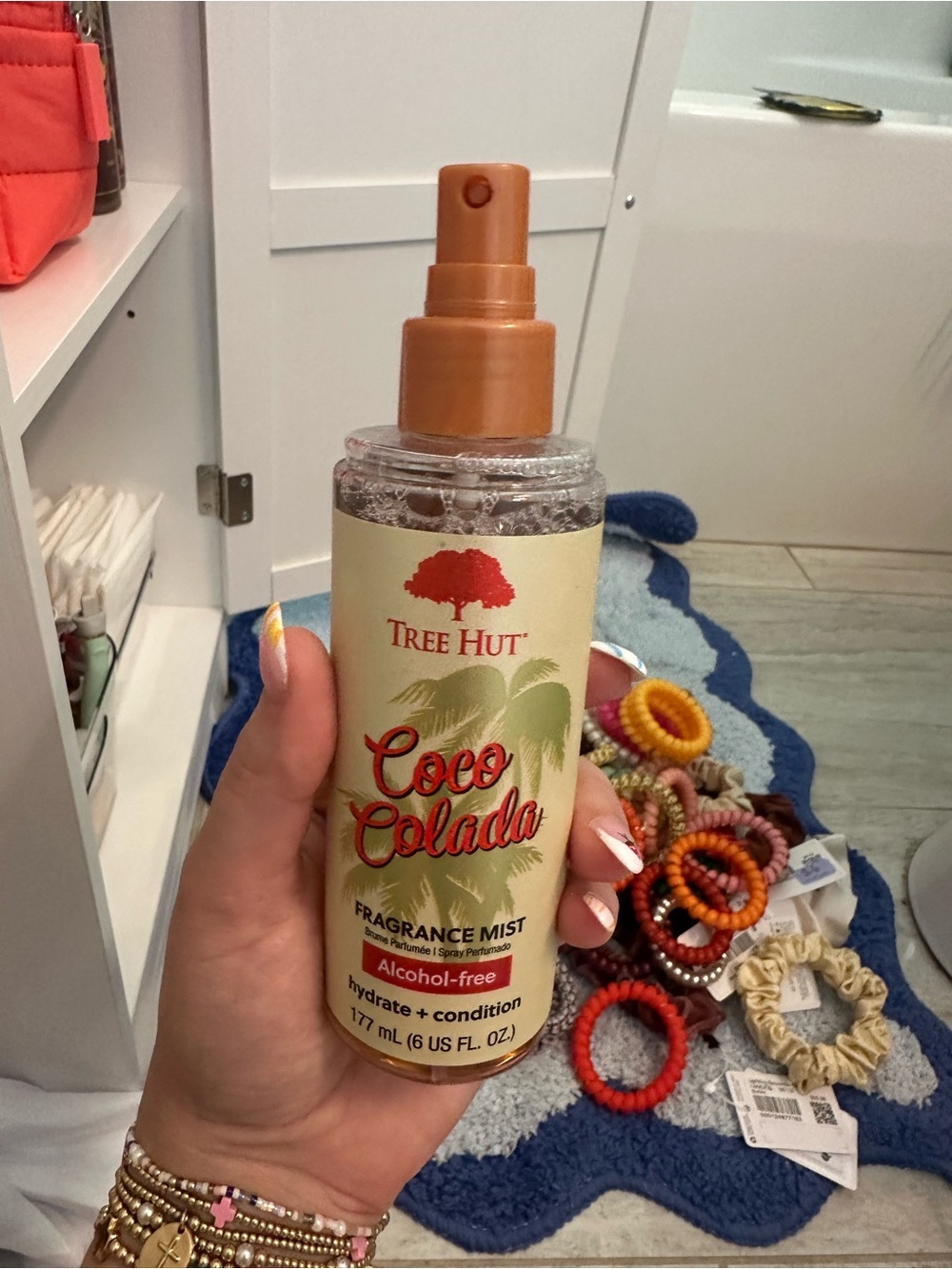 Tree Hut Coco Colada Fragrance Mist — Hydrating Body Spray in Tan/Orange